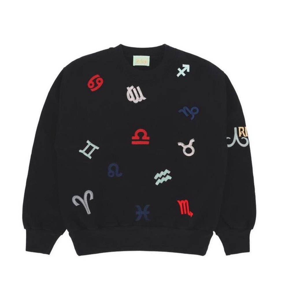 *SOLD* Aries Arise Star Sign Crewneck Sweatshirt in Black